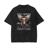 Washed Celestial & Angel Graphic Tee-INNBLAC Fashion Apparel