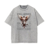 Faded Celestial & Angel Pattern Tee-INNBLAC Fashion Apparel