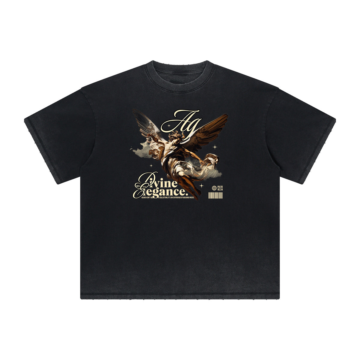 Heavyweight Celestial & Angel Pattern Tee-INNBLAC Fashion Apparel