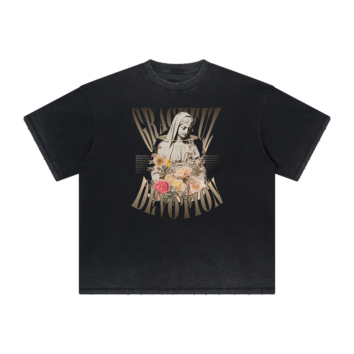 Heavyweight Celestial & Angel Pattern Tee-INNBLAC Fashion Apparel