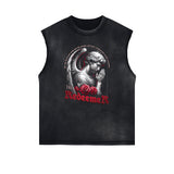 Sleeveless Celestial & Angel Pattern Tee-INNBLAC Fashion Apparel