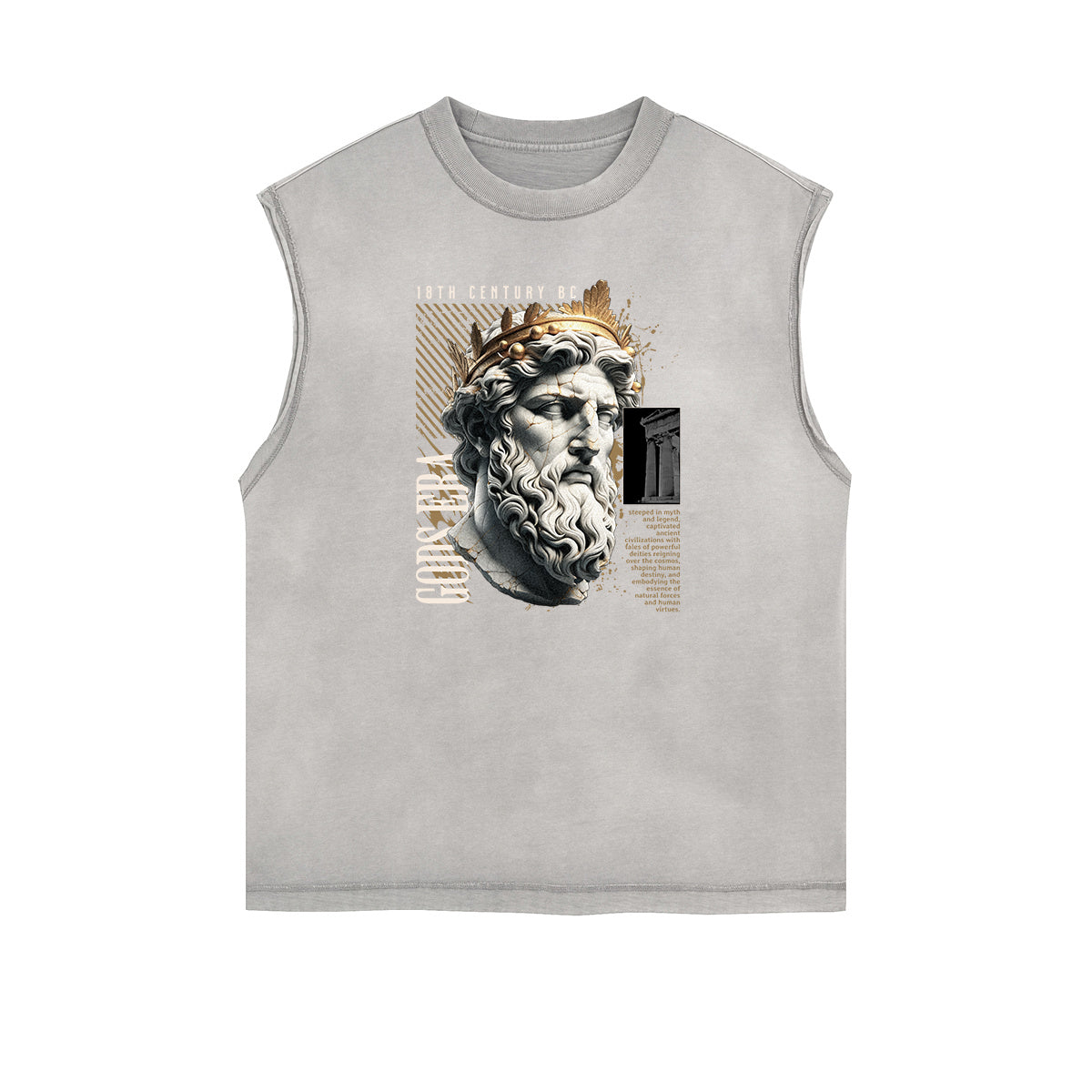 Distressed Angel Pattern Tank Top-INNBLAC Fashion Apparel