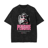 Vintage Wash Angel Graphic Tee-INNBLAC Fashion Apparel