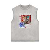 Sleeveless Angel Statue Graphic T Shirt-INNBLAC Fashion Apparel