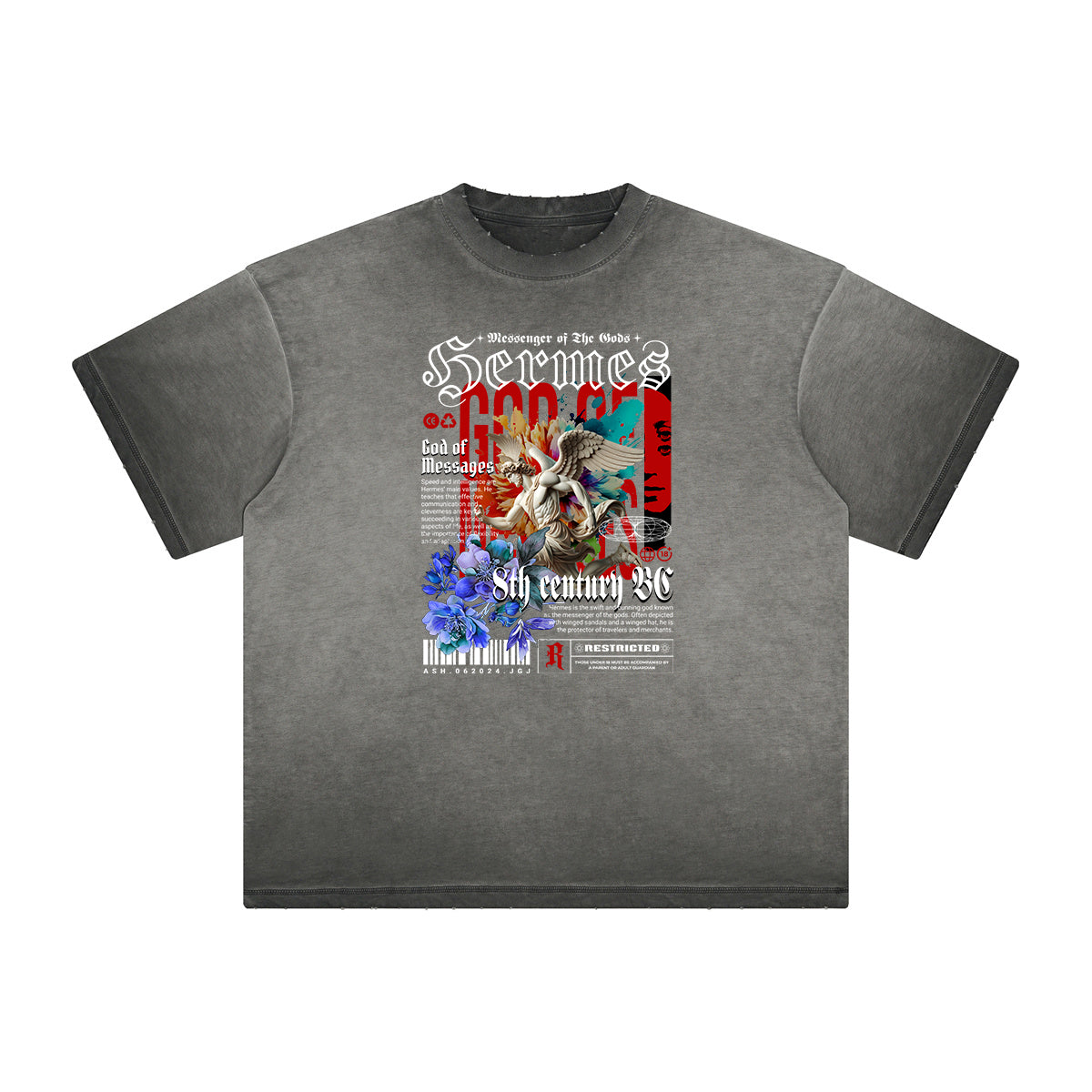 Heavyweight Angel Statue Graphic Tee-INNBLAC Fashion Apparel