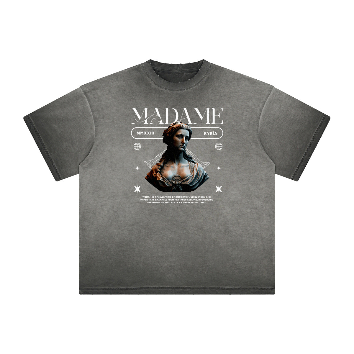 Heavyweight Angel Statue Graphic Tee-INNBLAC Fashion Apparel