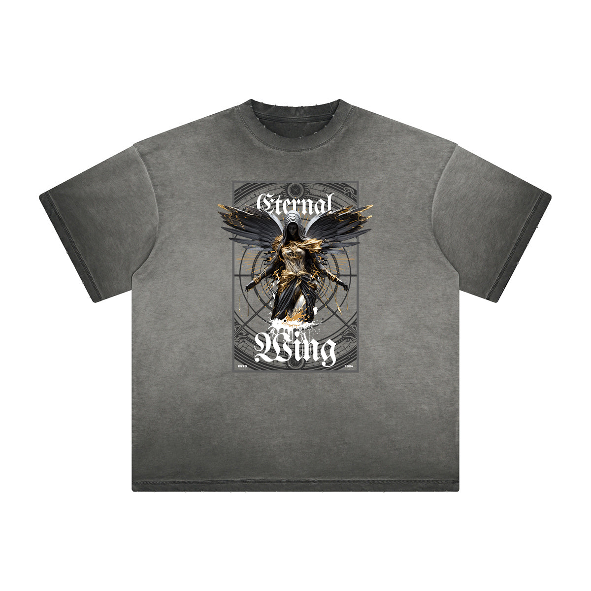 Heavyweight Angel Statue Graphic Tee-INNBLAC Fashion Apparel