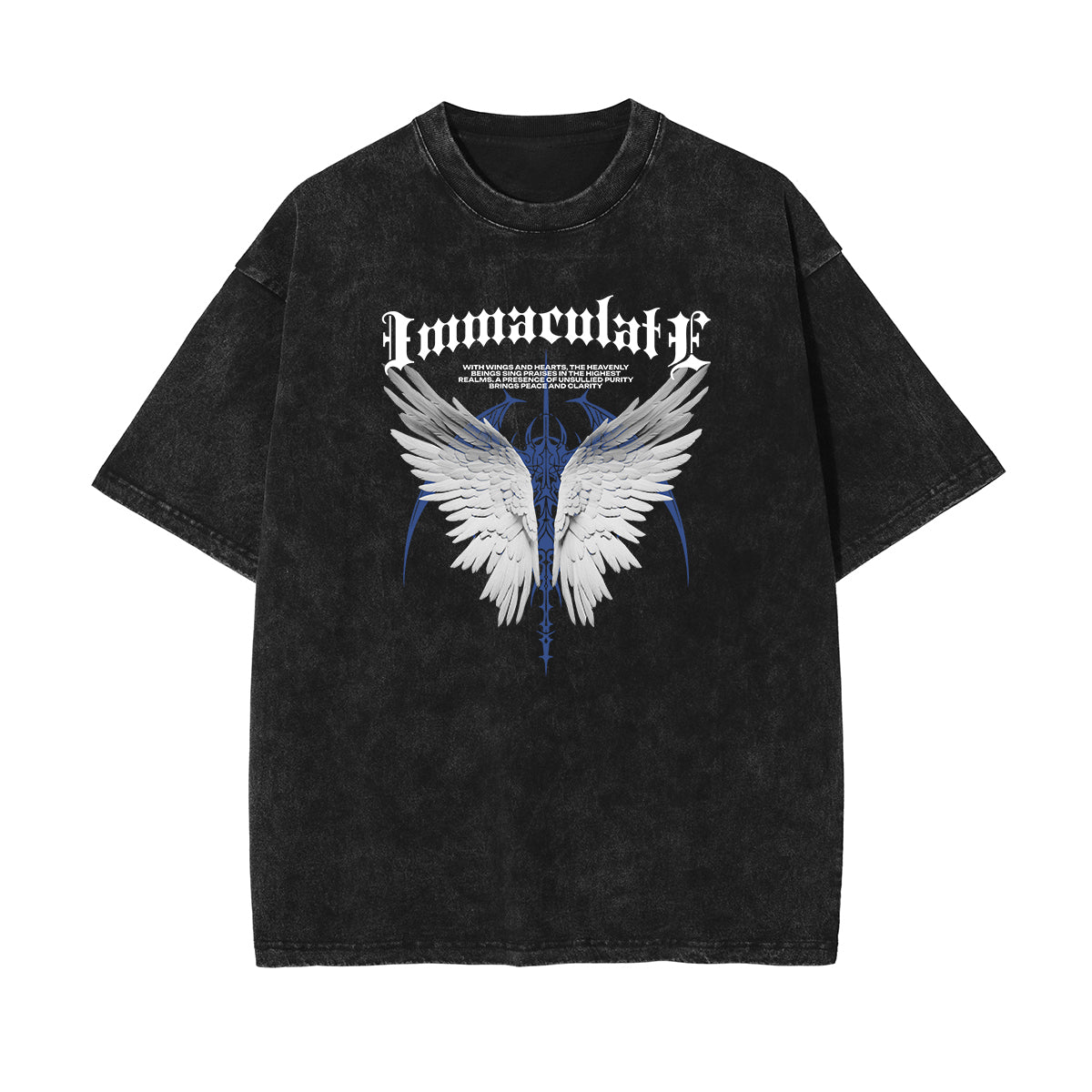 Washed Angel Streetwear Graphic Tee-INNBLAC Fashion Apparel