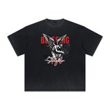 Heavyweight Angel Streetwear Pattern Tee-INNBLAC Fashion Apparel