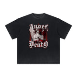 Heavyweight Angel Streetwear Pattern Tee-INNBLAC Fashion Apparel