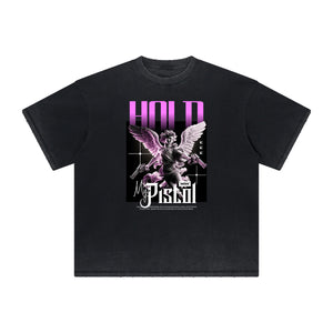 Heavyweight Angel Streetwear Pattern Tee-INNBLAC Fashion Apparel