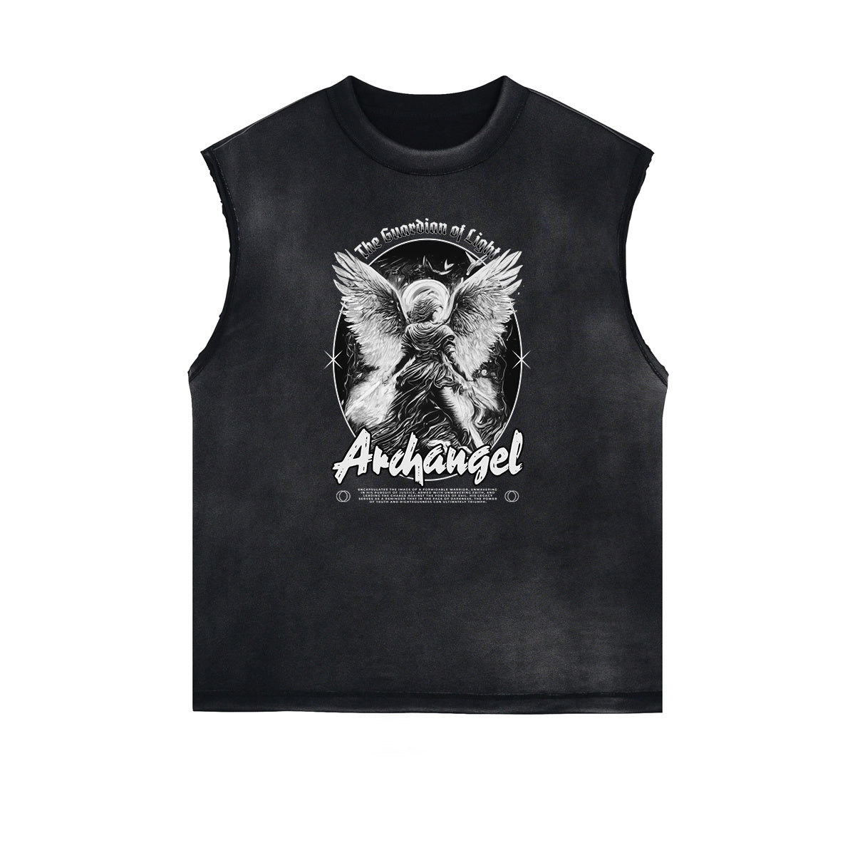 Sleeveless Street Style Angel Graphic Tee-INNBLAC Fashion Apparel