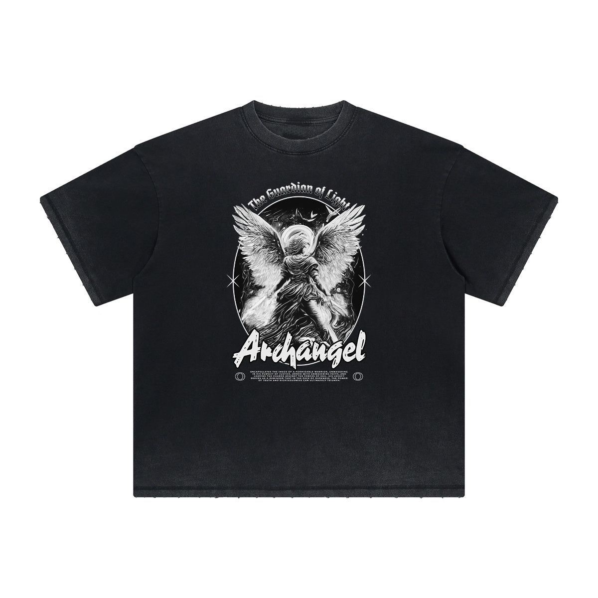 Heavyweight Street Style Angel Graphic Tee-INNBLAC Fashion Apparel