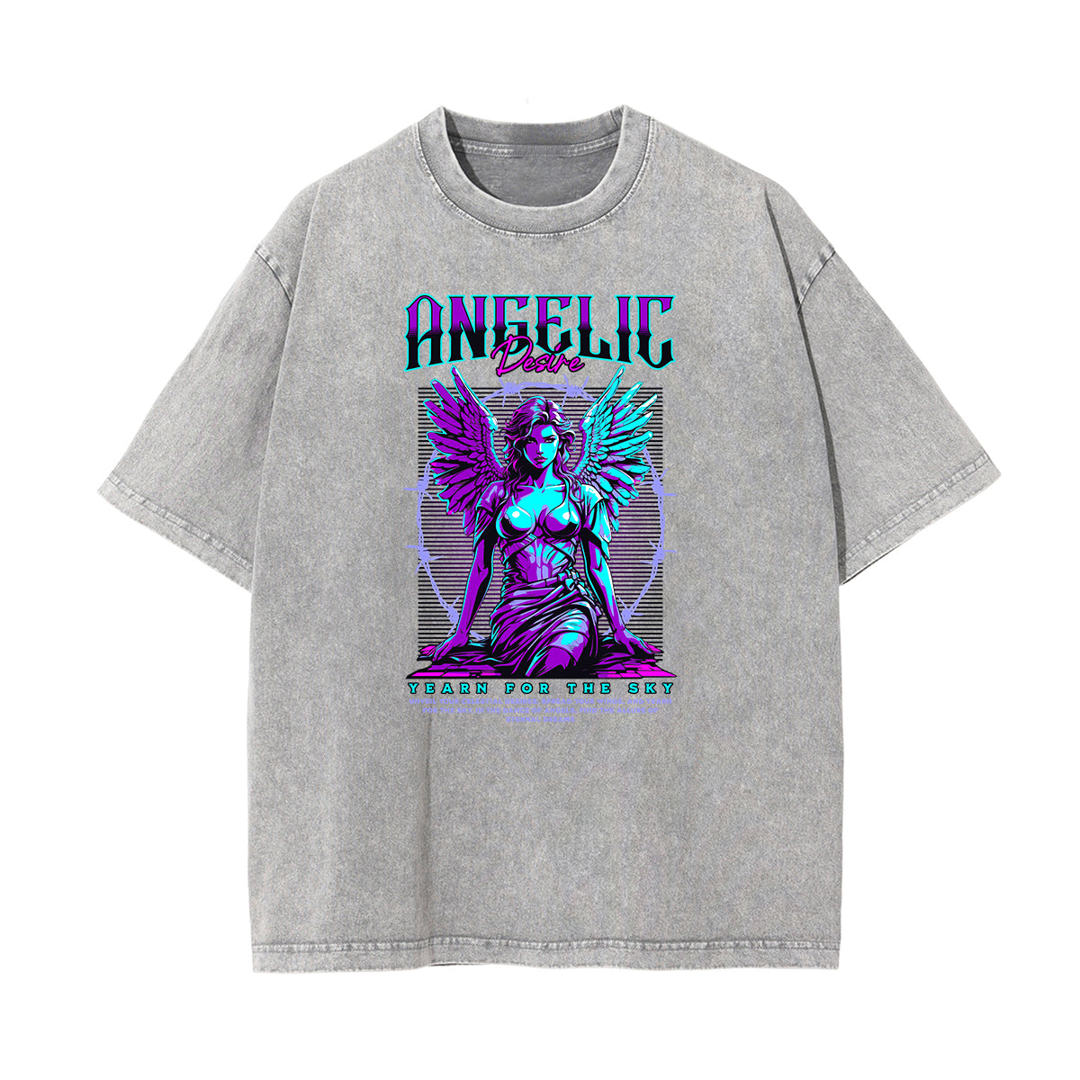 Street Style Angel Graphic Tee-INNBLAC Fashion Apparel