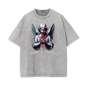 Street Style Angel Graphic Tee-INNBLAC Fashion Apparel