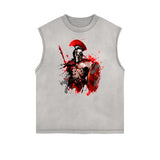 Spartan Fighter Warrior Graphic Tank Top-INNBLAC Fashion Apparel