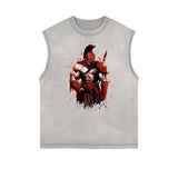 Spartan Fighter Warrior Graphic Tank Top-INNBLAC Fashion Apparel