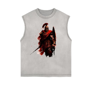 Spartan Fighter Warrior Graphic Tank Top-INNBLAC Fashion Apparel