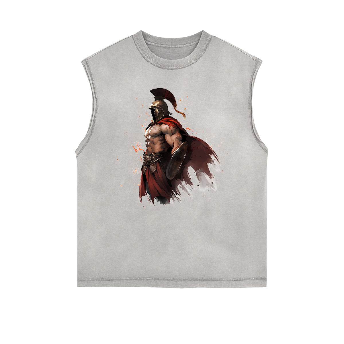 Spartan Fighter Warrior Graphic Tank Top-INNBLAC Fashion Apparel