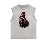 Spartan Fighter Warrior Graphic Tank Top-INNBLAC Fashion Apparel