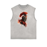 Spartan Fighter Warrior Graphic Tank Top-INNBLAC Fashion Apparel