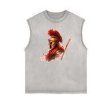 Spartan Fighter Warrior Graphic Tank Top-INNBLAC Fashion Apparel