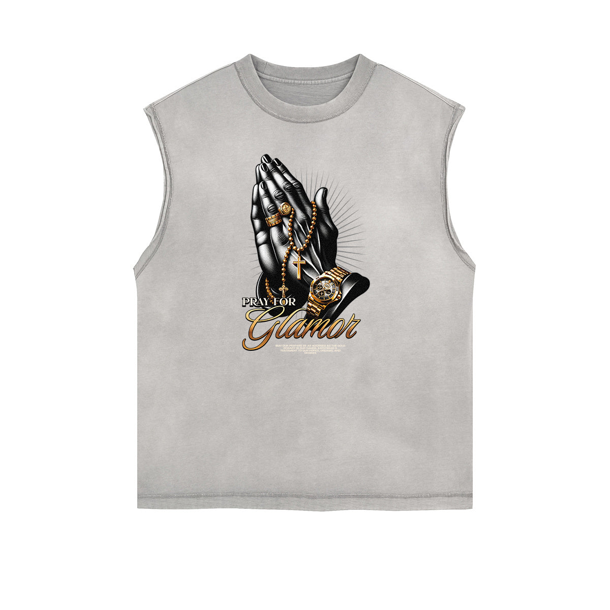 Frayed Edge Gangsta Pattern Tank Top-INNBLAC Fashion Apparel