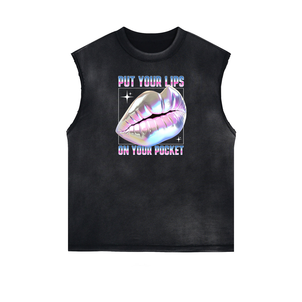 Sleeveless Chrome Y2K Streetwear Graphic Tee