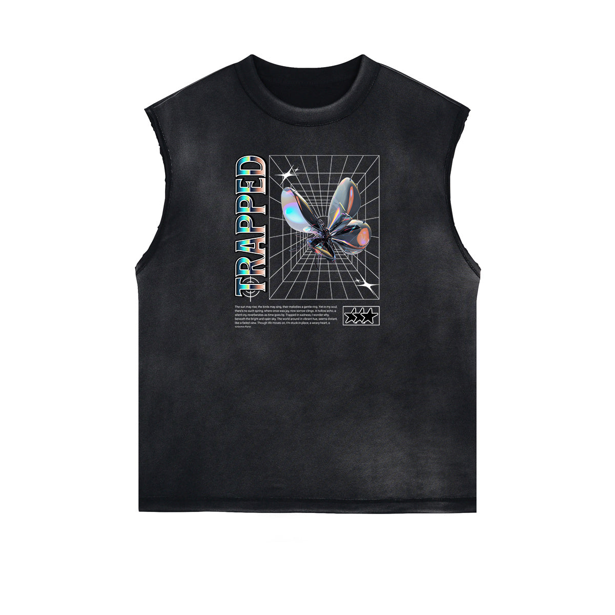 Sleeveless Chrome Y2K Streetwear Graphic Tee