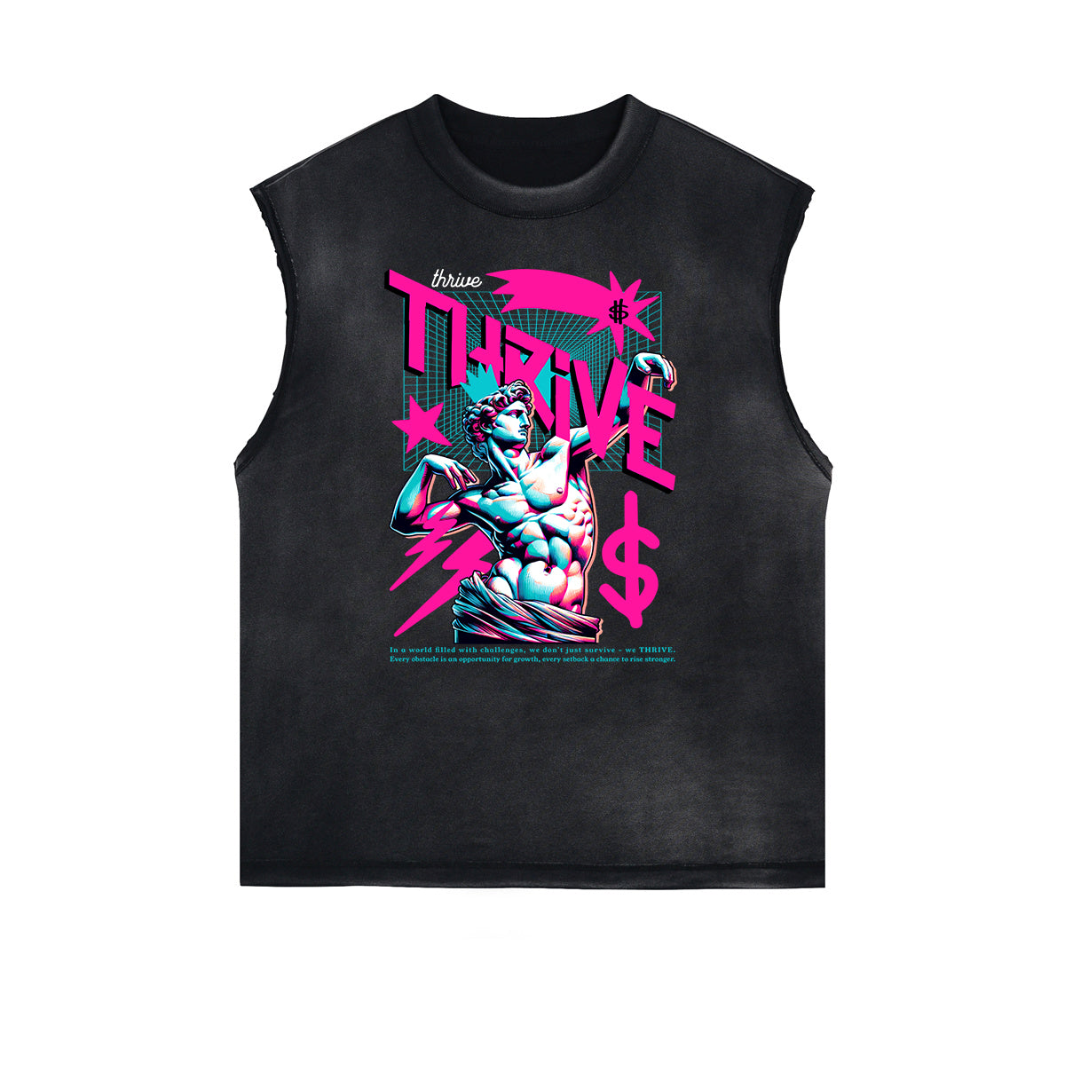 Vanquisher Neon Y2K Graphic Tank Top