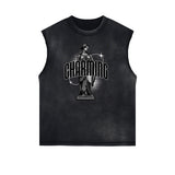 Sleeveless Celestial & Angel Statue Tee