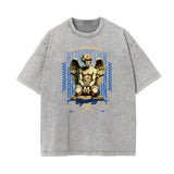 Celestial & Angel Statue Graphic Gray Tee