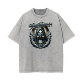 Celestial & Angel Statue Graphic Gray Tee