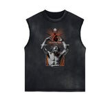 Sleeveless Celestial & Angel Statue Tee