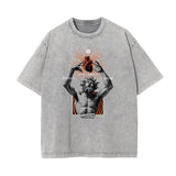 Celestial & Angel Statue Graphic Gray Tee