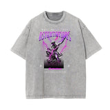 Celestial & Angel Statue Graphic Gray Tee