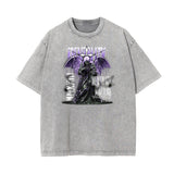 Celestial & Angel Statue Graphic Gray Tee