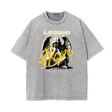 Celestial & Angel Statue Graphic Gray Tee