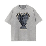 Faded Celestial & Angel Statue Graphic Tee