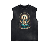 Frayed Edge Celestial & Angel Statue Muscle Tank