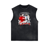 Frayed Edge Celestial & Angel Statue Muscle Tank