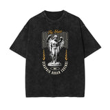 Washed Celestial & Angel Statue Pattern Tee