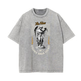 Faded Celestial & Angel Statue Graphic Tee