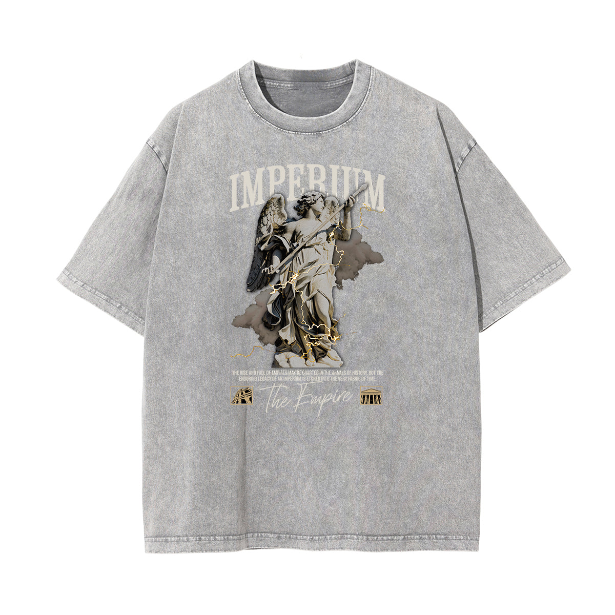 Faded Celestial & Angel Statue Graphic Tee