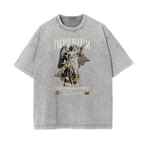 Faded Celestial & Angel Statue Graphic Tee