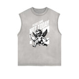 Cupid Sniper Graphic Tank Top-INNBLAC Fashion Apparel