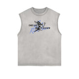 Sleeveless Angel Statue Graphic T Shirt-INNBLAC Fashion Apparel