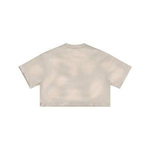 Heavyweight Washed Crop T Shirt-INNBLAC Fashion Apparel