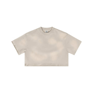 Heavyweight Washed Crop T Shirt-INNBLAC Fashion Apparel