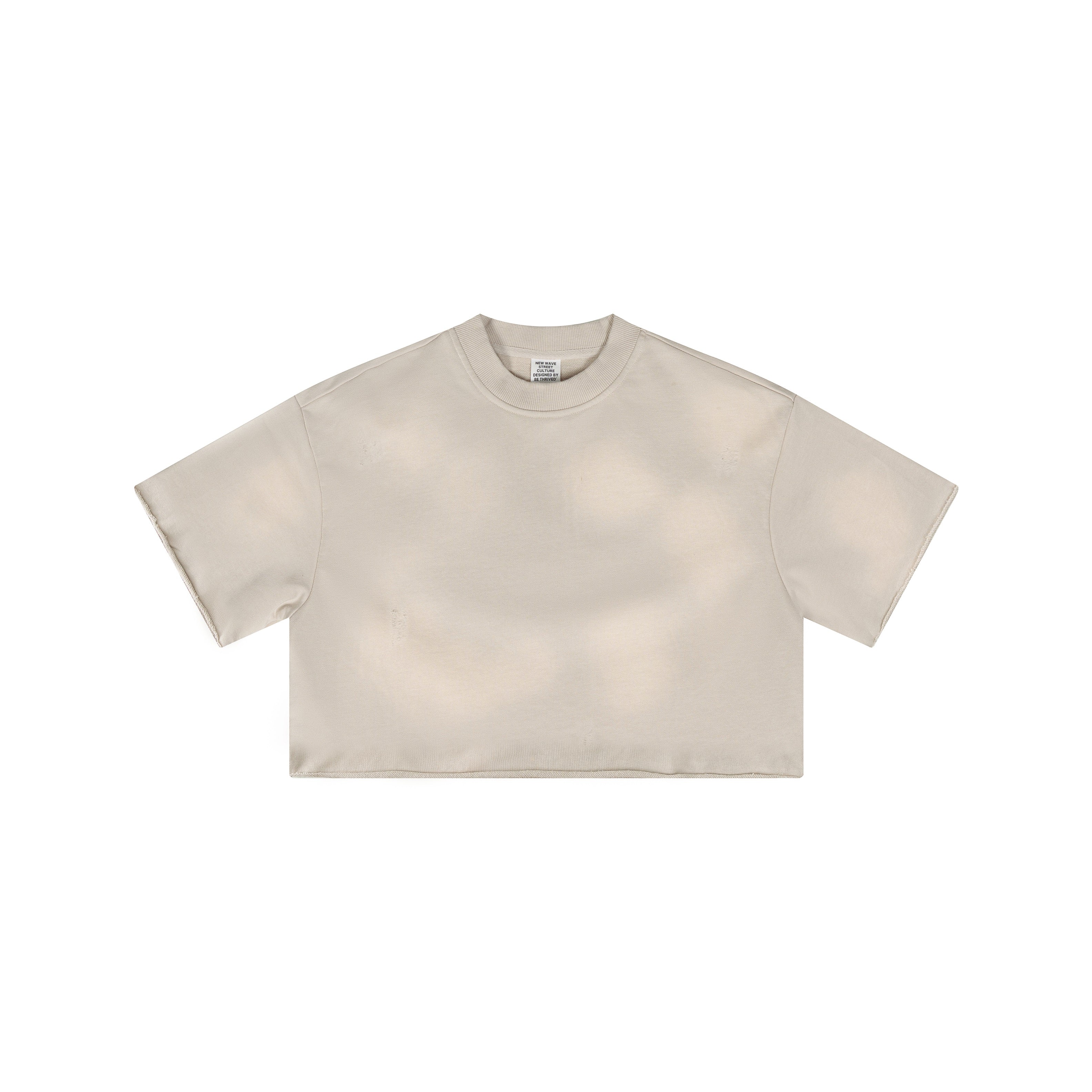 Heavyweight Washed Crop T Shirt-INNBLAC Fashion Apparel